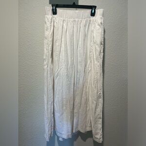 Linen High Slit Maxi Skirt